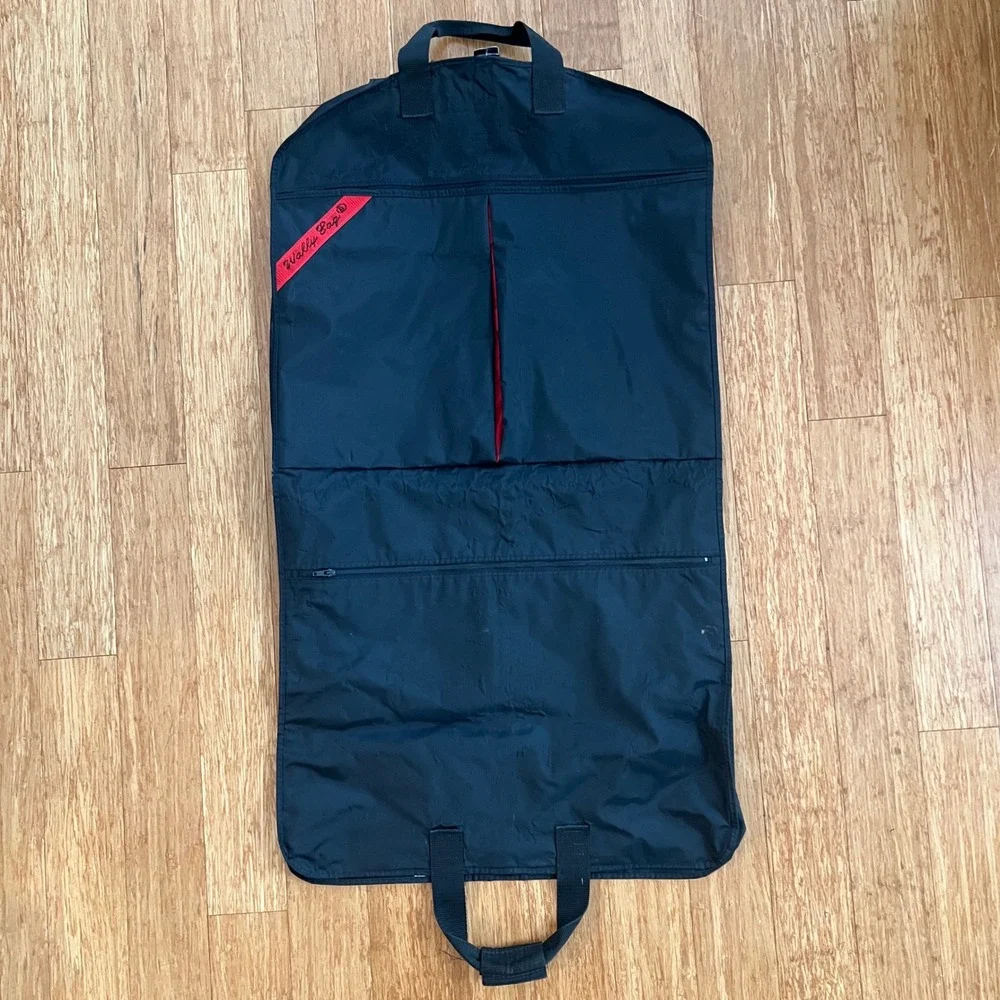 WallyBags Garment Bag Premium 36 Inch Travel Suit Carrier Black Business Luggage